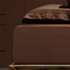 Κατωσέντονο με Λάστιχο Hauz Vegan Silk 180X200+40 Cinnamon
